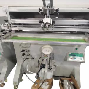 Automatic Curved Screen Printing Machine 1-Color Silk Screen Printer for Cylindrical Plastic Paper Cups Bottle Tube